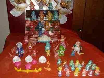 25 VTG 1980s KENNER CARE BEAR FIGURES CLOUD CAR 18 CAKE TOPPERS AND ACCESSORIES 