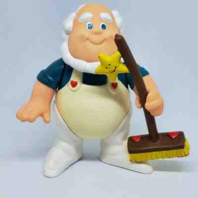 Vintage Care Bears Poseable Figure Cloud Keeper with Fluffy Cloud Broom Kenner