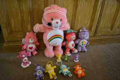 Vintage lot of Care Bear toys, plush, Fit'n Fun, Smart Heart, Cheer, more