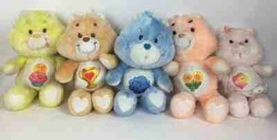 Care Bear 13in Plush Vtg  Lot of 5 1983; Birthday Friend Grumpy Champ Baby Hug