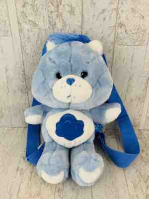 2003 Care Bear Grumpy Bear Plush Backpack Friends Blue Storm Rain Cloud Kids C