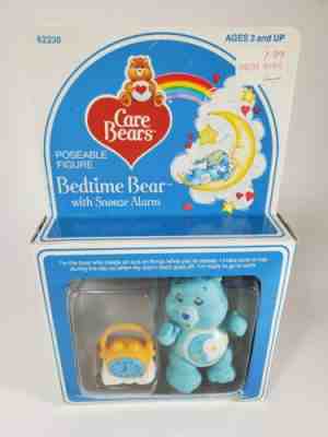Vintage Care Bears Poseable Figure Bedtime Bear Clock Accessory Kenner MIB