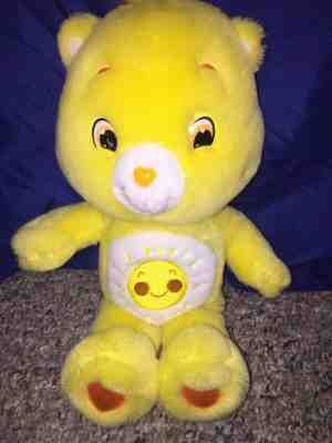CARE BEARS 12” FUNSHINE Bear SUNSHINE 2008 PLUSH Stuffed Doll yellow