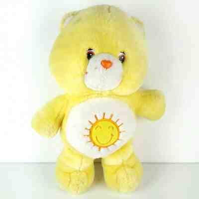 Care Bears Funshine Bear 2002 Yellow Sun Sunshine Plush Stuffed Toy Animal 13”
