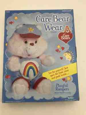 NIP Vintage Kenner 1985 CareBear Cheer Bear Care Bear Wear Playful Rompers Rare 
