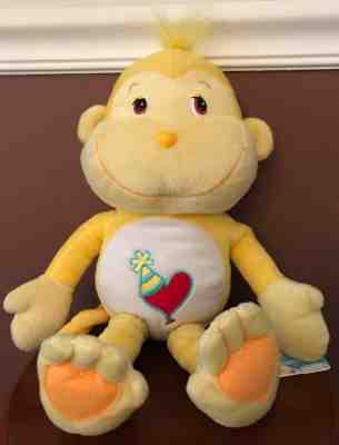 NEW Care Bears Cousins Playful Heart Monkey Yellow Soft Plush Toy 17