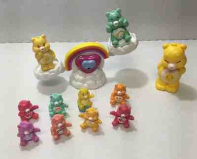 Lot Of 12 Care Bears PVC Toy Figures Mixed set, teeter totter included in # 