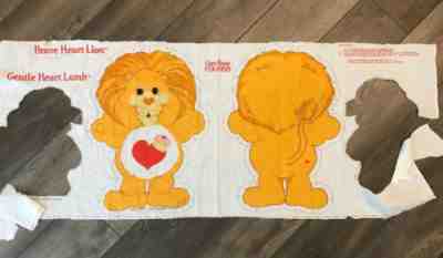 Vintage Care Bear Cousins Brave Heart Lion fabric sewing panel craft DIY Pillow