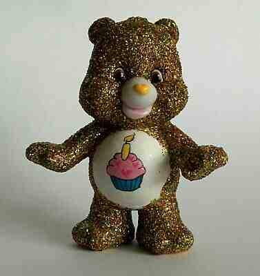 CUSTOM Care Bear Collectible Mini Figure Blind Bag Gold GLITTER BIRTHDAY BEAR 2