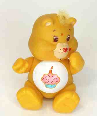 Vintage Care Bear Birthday Bear PVC Figurine Toy Poseable 1983 3