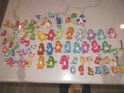VINTAGE 1980's LOT OF CARE BEARS AND FRIENDS VINYL FIGURES 3 1/4