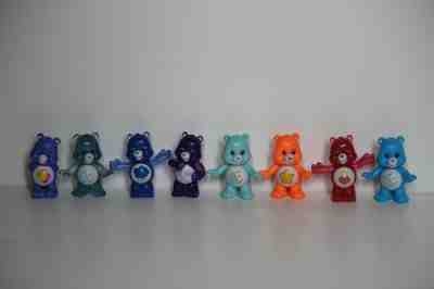 E Lot Of 8 Care Bears Blind Bags Series 1,2,3,5,6 Mini Figures No Doubles