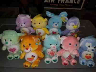MWT Care Bears Cousins Beanies Complete Set of 9 Gentle Cozy Playful Loyal Heart