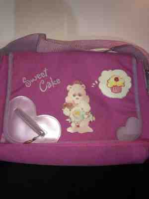 Vintage Care Bears Pink Purse Messenger Bag Sweet Cake  1140