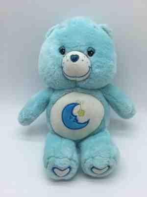 Care Bears Rare HTF Plush Bedtime Glitter Glow-A-Lot 12” Blue 2006 Moon Star