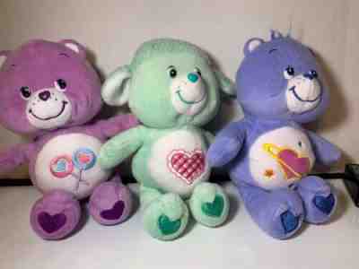 Care Bears Share Bear, Daydream Bear And Gentle Lamb Plush Stuffed Toy 2002