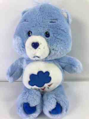 Care Bear GRUMPY BEAR 13” Blue Plush Stuffed Animal 2002 Heart Rain Cloud