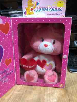 S5/3) Care Bears Valentines Day 10-12” Love A Lot Bear Pink New