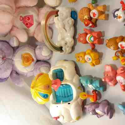 Care Bears LOT - Plush - Figurines - Toys - Car - Checkers - Book - Magnets MORE