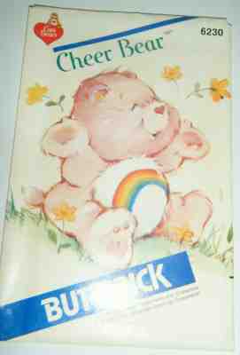 Butterick 6230 Cheer CARE BEAR Pattern Uncut 1983