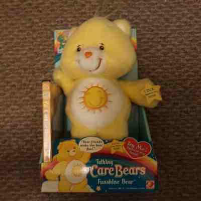 NIB 2005 VTG Talking Care Bears Funshine Bear with Sealed DVD 