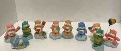 Vintage Care Bears Collectible Lot of 10 Ceramic Figures American Greetings