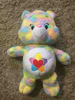 big rainbow teddy bear