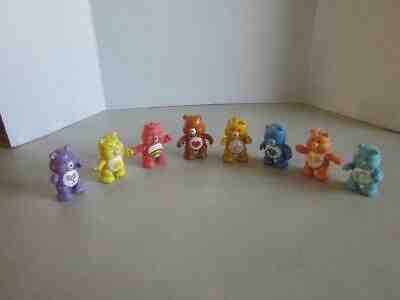 Nice group of 8  Vintage Care Bears PVC Figures 1980's