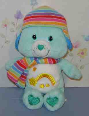 Care Bear Wish Bear Stripe Hat Scarf 2005 Plush 8