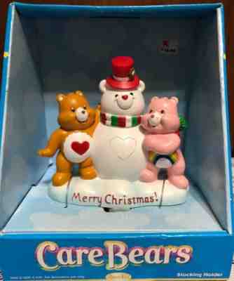 NIB! 2005 Care Bears Christmas Stocking Holder Cheer & Tender Heart Bear 