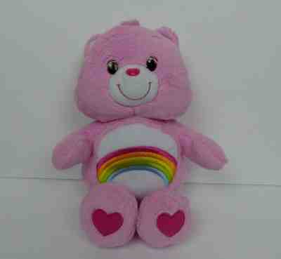 Care Bear Cheer Bear Pink Rainbow 2012 Hasbro Plush Stuffed Animal Toy 