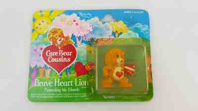 1985 Care Bear Cousins Brave Heart Lion Miniature Box Carded Kenner Toy Figure