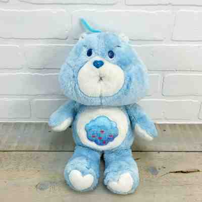 CARE BEARS Grumpy Bear 13" Plush VTG 1983 Kenner Rain Cloud Tummy Patch