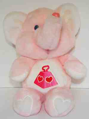 Lotsa Heart Elephant Vintage Care Bear 13 inch Plush Toy Stuffed Kenner 1983