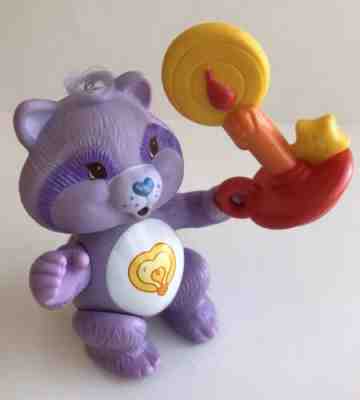 VTG Kenner Care Bear Cousins Bright Heart Raccoon Posable Figure & Clever Candle