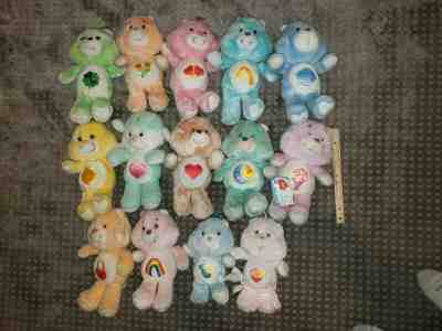 VINTAGE Care Bear plush lot of 14 bears from 1983/1985, 12