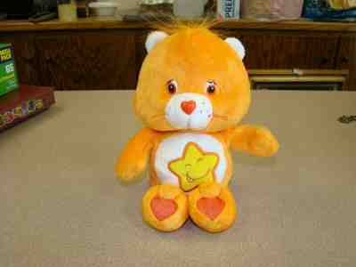 Carebear Plush Laugh-a-Lot Bear Care Bear 2003 9 Inches Star Orange Stuffed