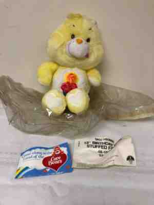 Vintage Care Bear Birthday Bear Plush Cupcake Stuffed 1984 Yellow