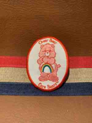 2002 Authentic Care Bears Cheer Bear Fabric Iron on Patch Pink 3.5