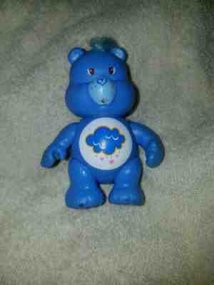 Well-loved Vintage Care Bears Posable Figure Grumpy Bear 1983 Kenner Blue Cloud