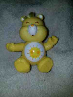Vintage Care Bears Funshine Bear Yellow Sunshine Kenner Poseable Figure 1980s