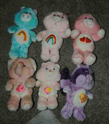VINTAGE Care Bear plush lot of 6 bears from 1983/1984, 11-13