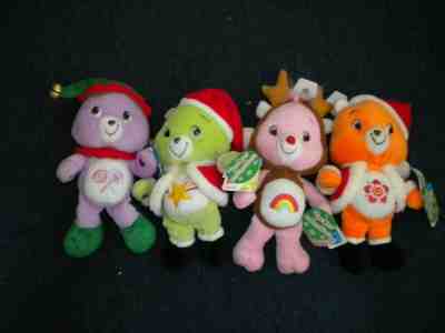 2007 CARE BEARS Holiday Friends Stuffed Bears CHRISTMAS Themed