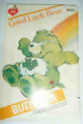 Butterick 6233 Good Luck CARE BEAR Pattern Uncut 1983