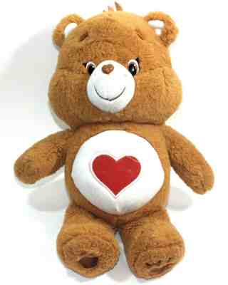 Vintage Care Bear Tenderheart Brown Bear Stuffed Animal Plush Red Heart Tummy