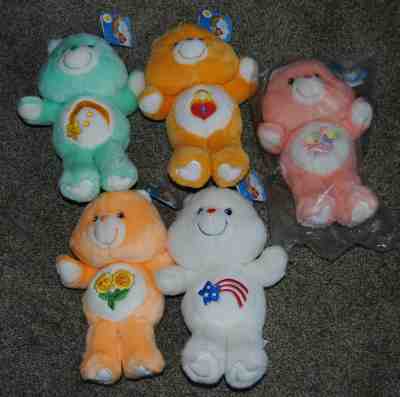 5 different 20th Anniversary Care Bear new with tags