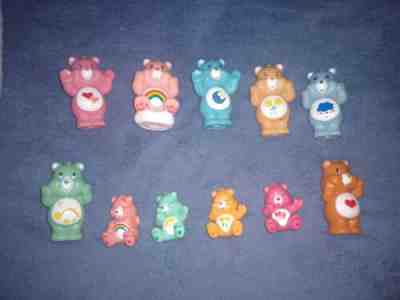 Care Bears 2.25 Inch Figures Cake / pencil toppers lot of 11 game replacement