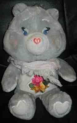 1983 GRAMS CARE BEAR Plush With Scarf & Rose Kenner Excellent Condition Grandma