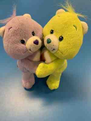 2003 Care Bears Cuddle Pairs-Harmony Bear & Do Your Best Bear EUC