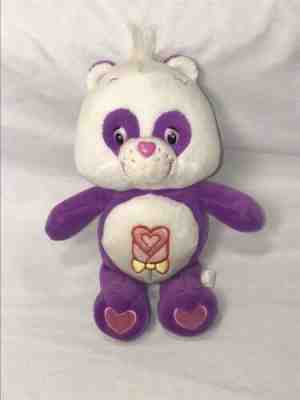 Polite Panda Care Bears Cousins 10” Plush Stuffed Animal 2005 Purple